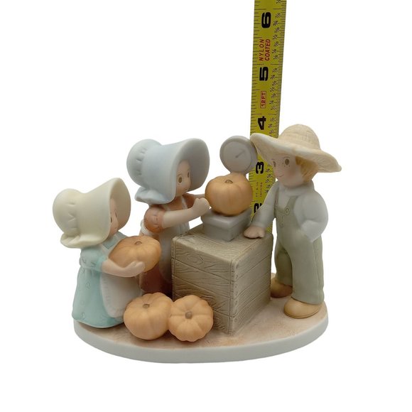 Home Interiors Homco Circle Of Friends Figurine Pumpkin Time Masterpiece Farmers - Picture 10 of 11